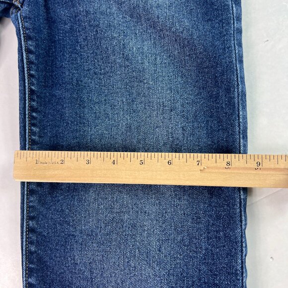 Levi's Jeans Women 24x25* Ribcage High Rise Straight Crop Dark Blue Denim Tag 25 - Picture 13 of 16